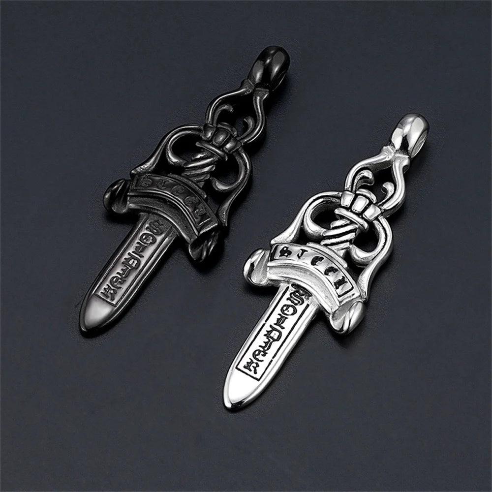 Retro Gothic Ancient Sword Charms Alloy Pendant Punk Jewelry Diy Making Necklace Bracelet Earrings Handmade Accessories Supplies