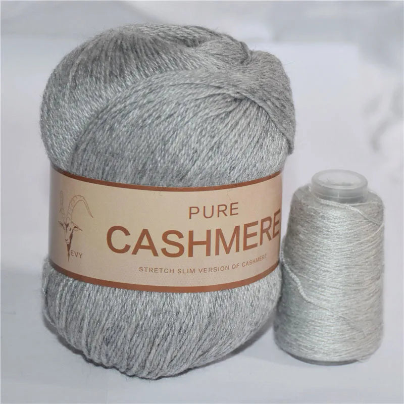 Pure Mongolian Cashmere Yarn for Crocheting 3-Ply Worsted Warm Soft Weaving Fuzzy Knitting Thread Pack of 5