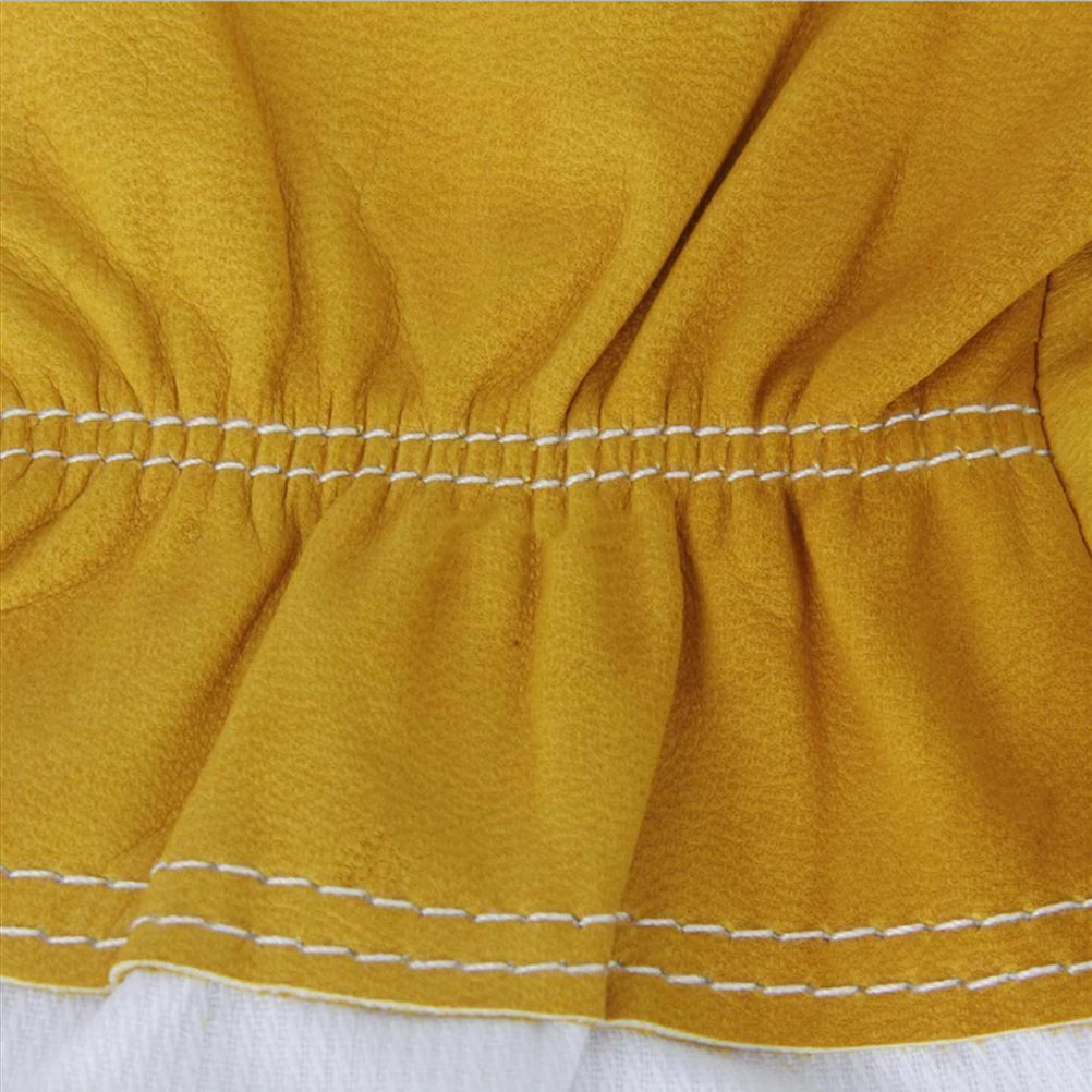 Pair Beekeeper Beekeeping Bee Keeping Gloves Goatskin with Vented Long Sleeves