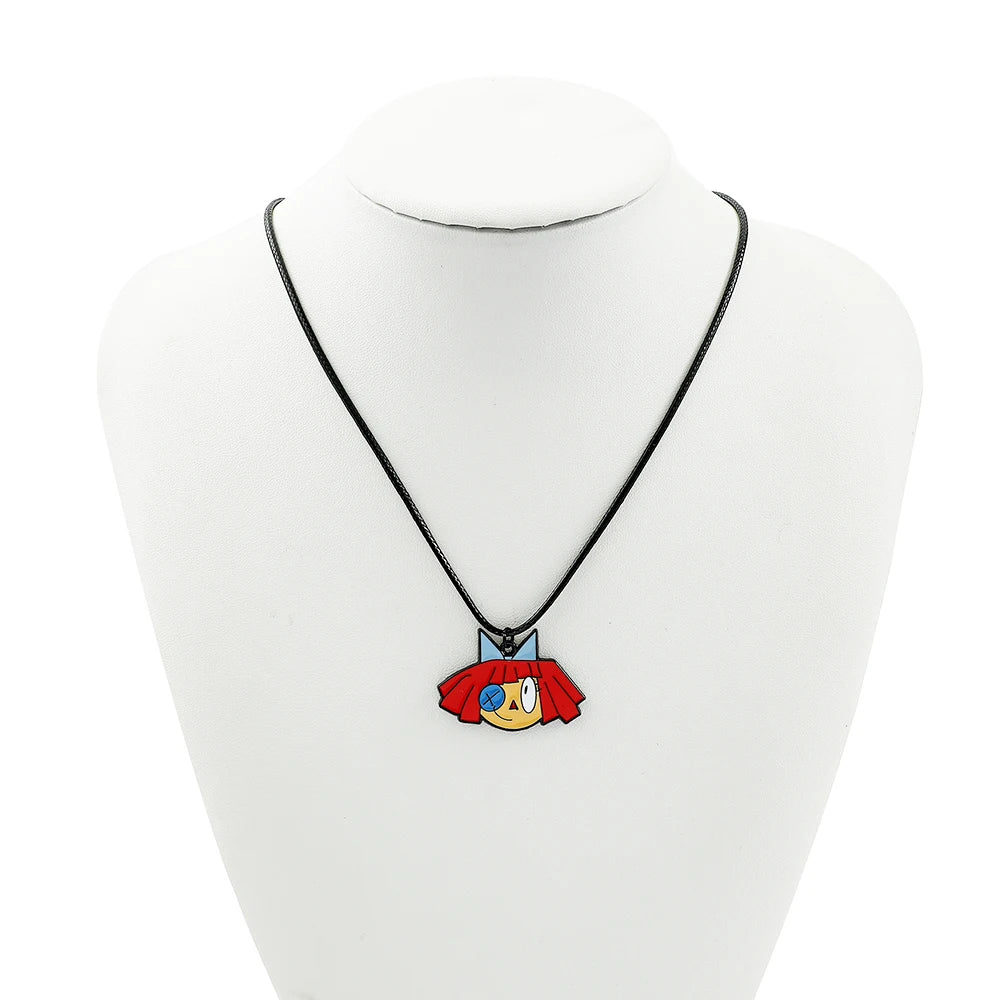 Creative Anime The Amazing Digital Circus Figure Pendant Necklaces for Women Men Kids Fans Collection Cosplay Accessories Gifts