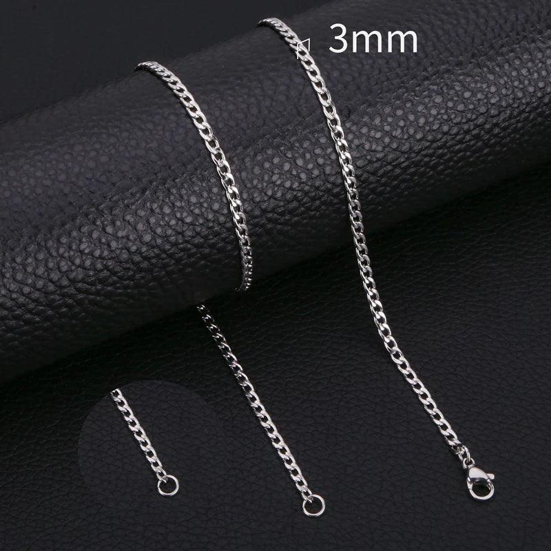 HIYEE NK Cuban Chain for Women Men Necklace Jewelry Gift Classic Style 50 Length For High Polished Non Fade Wholesale Fashion