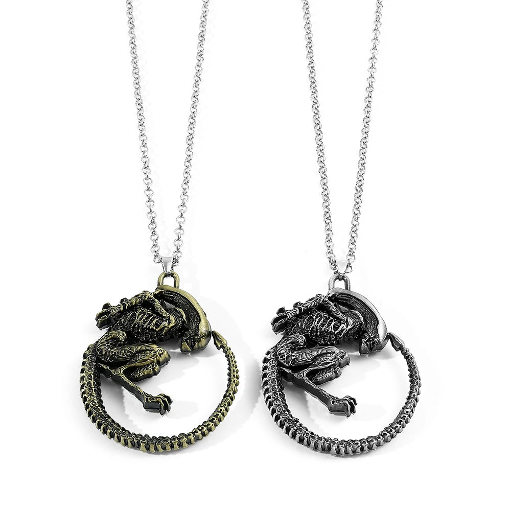 Alien Necklace Pendant For Men Women Skull Punk Movie Special Design Jewelry