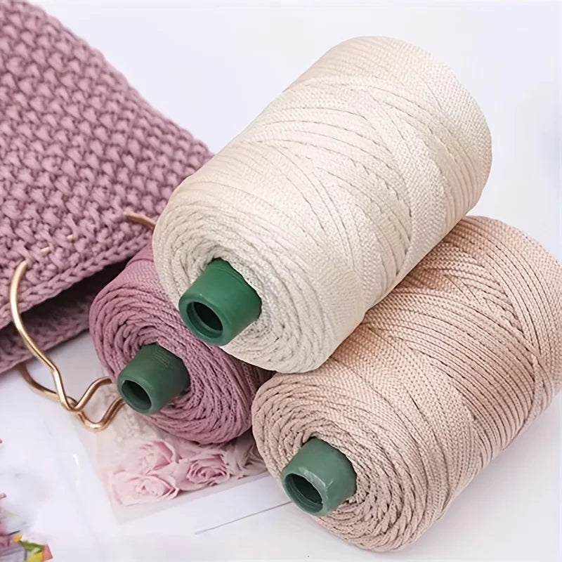 1roll Light Viscose Hollow Yarn For Crocheting And Knitting Summer Sun Hat And Crafts, Medium Thick, 220g DIY sewing yarn