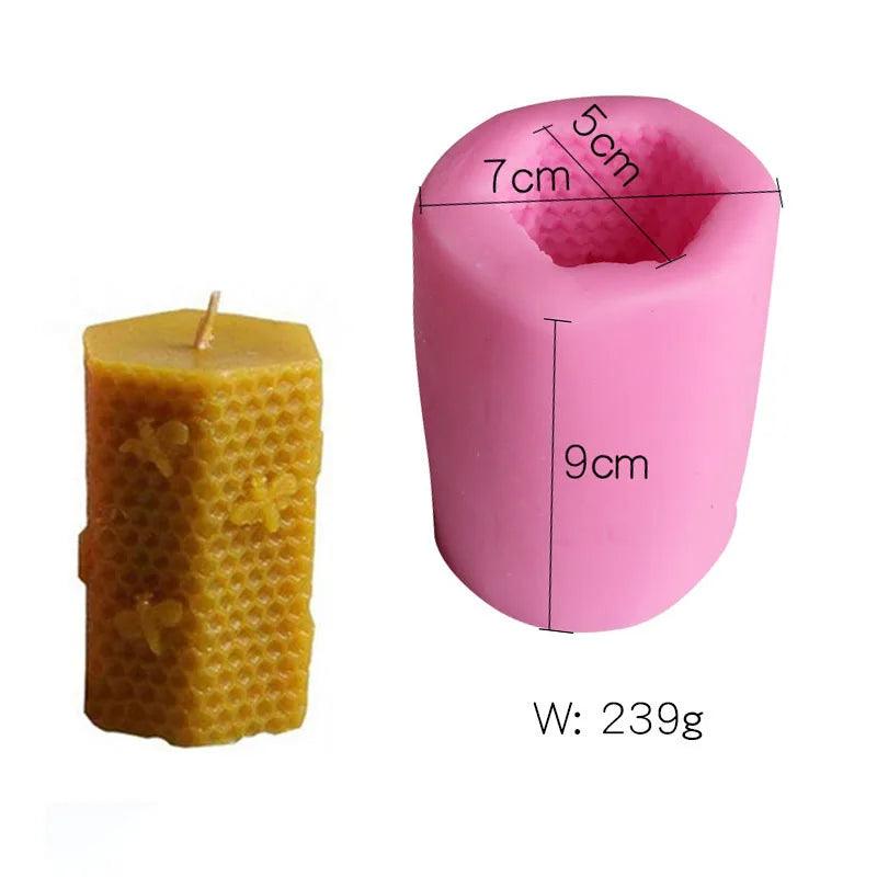 3D Bee Honeycomb Candle Silicone Molds Plaster Diffuser Aromatherapy Candle Molds Soap Resin Molds Beeswax Aromatherapy Mold