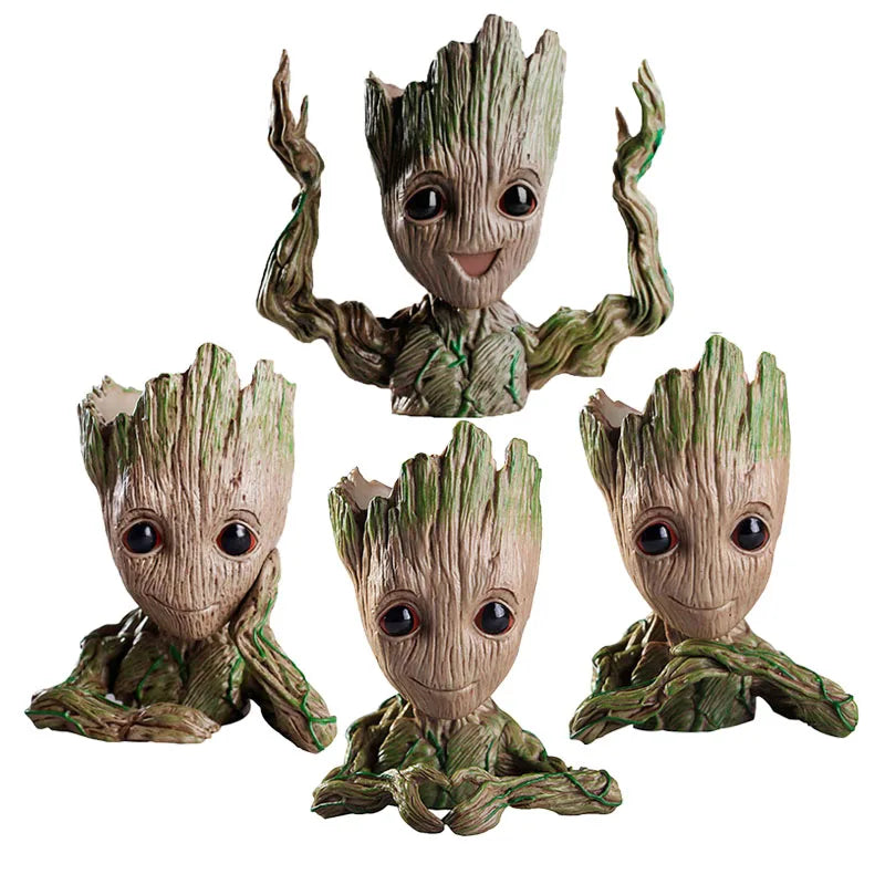 Groot Flower Pot Groot Flower Home Decoration Vases Multifunction Ornaments Arrangement Action Character Figurine Pen Holder