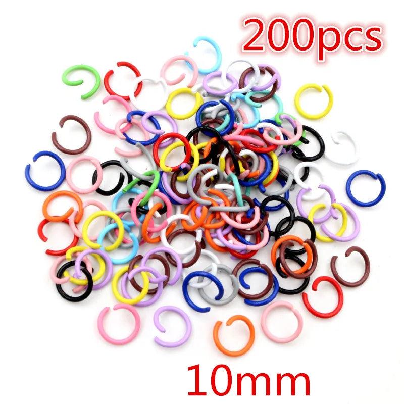 Colorful Mixed Alloy Split Jump Rings Lobster Clasp Eyelets Screw Pins Keychain DIY Jewelry Making Accessories Supplies