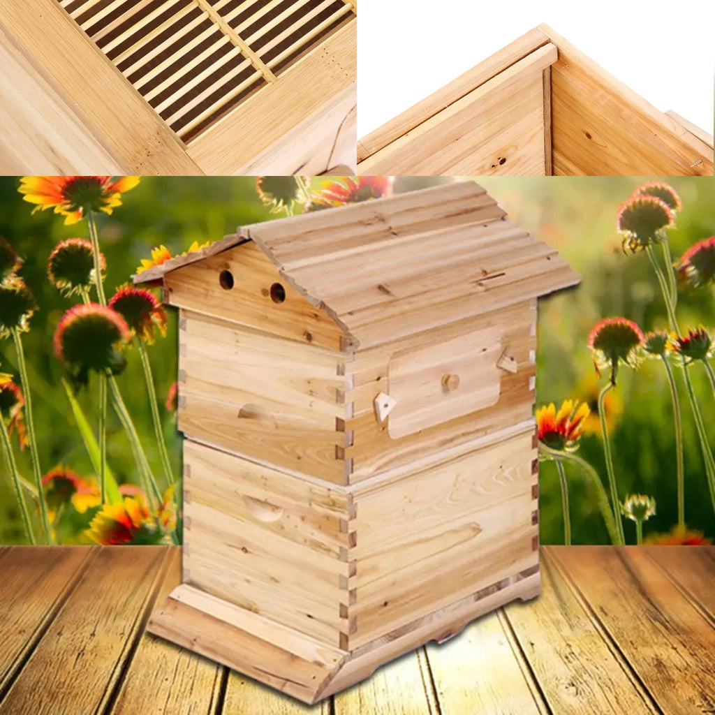 Beehive Boxes Automatic Wooden Beehive House Self Honey Harvesting System Beehive Bees Box Beekeeping Tools Beekeeping Equipment