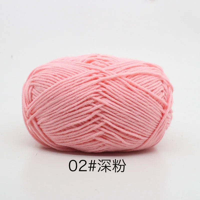 4ply Milk Cotton Knitting Yarn Set for Crochet Crafts and DIY Projects