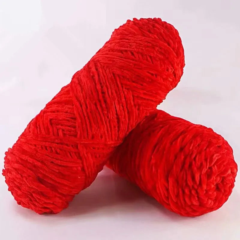 DIY Soft Chenille Yarn for Knitting and Crochet 100g 130M Polyester Velvet Amigurumi Dolphin Baby Plush