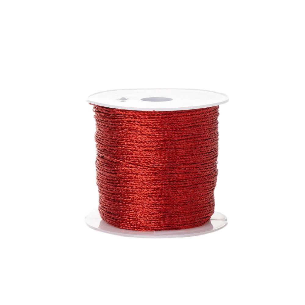 0.4mm 50m Crafts Nylon Cord For Jewelry Making Beading Braided Nylon Satin String for Bracelets Rattail Trim Chinese Knot
