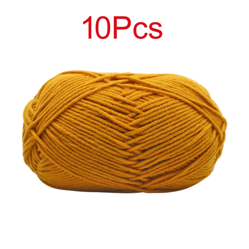10 Pieces Multi Color Cotton Knitting Yarn Soft Warm Crocheting Yarn for Hand Knit Sweaters Hats Scarves Blankets Amigurumi