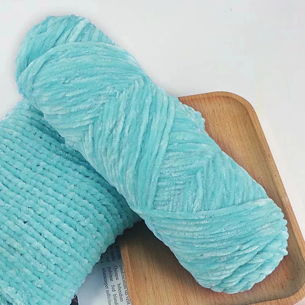 Chenille Soft Velvet Yarn 95g Blended Knitting Wool for Handmade Scarf Coat Baby Blanket and Hat