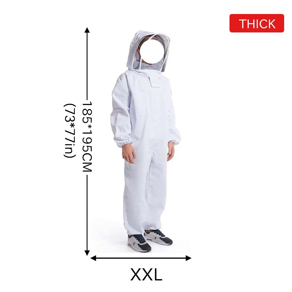 Full Body Beekeeping Clothing Professional Beekeepers Bee Protection Beekeeping Suit Safty Veil Hat Dress All Body Equipment