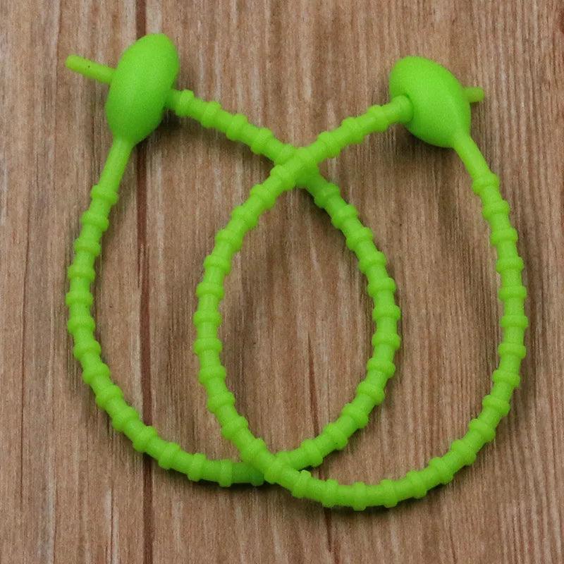 10Pcs/Lot 13 Color Silicone Reusable Bag Ties Twist Wire Fasten Cable Zip Tie Headset Data Line Universal Magic