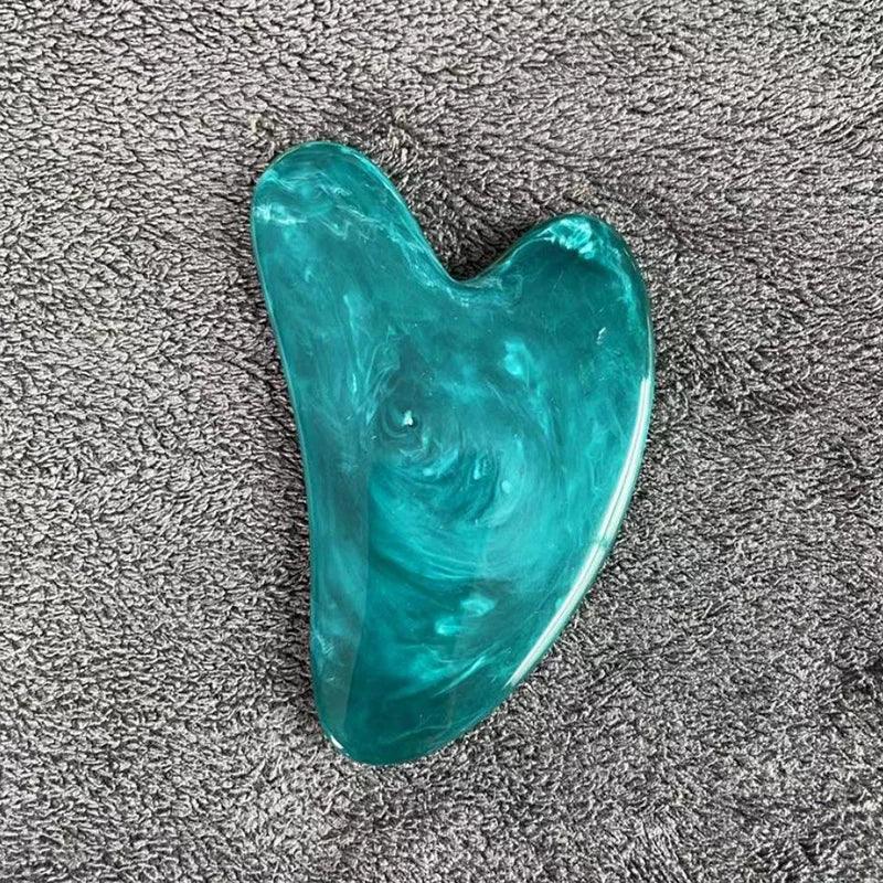 Heart Shape SPA Massage Beeswax  Scraping Massage Scraper Face Massager Acupuncture Guasha Board Massager For Face Pulling Skin