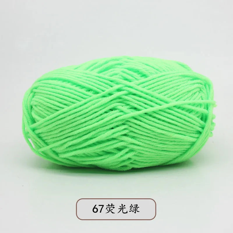 4ply Milk Cotton Knitting Yarn Set for Crochet Crafts and DIY Projects