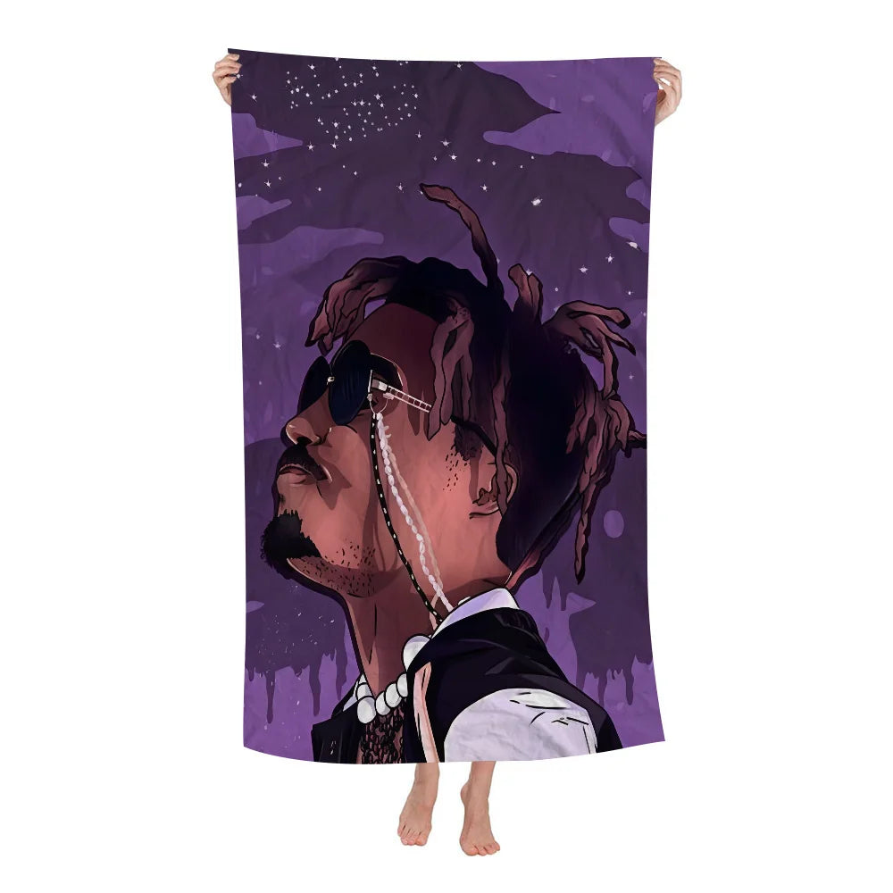 M-Musician J-Juice W-Wrld Big Microfiber Beach Towels Quick Dry Towel Sand Beach Towels Pool Towel for Travel Swim Pool Yoga