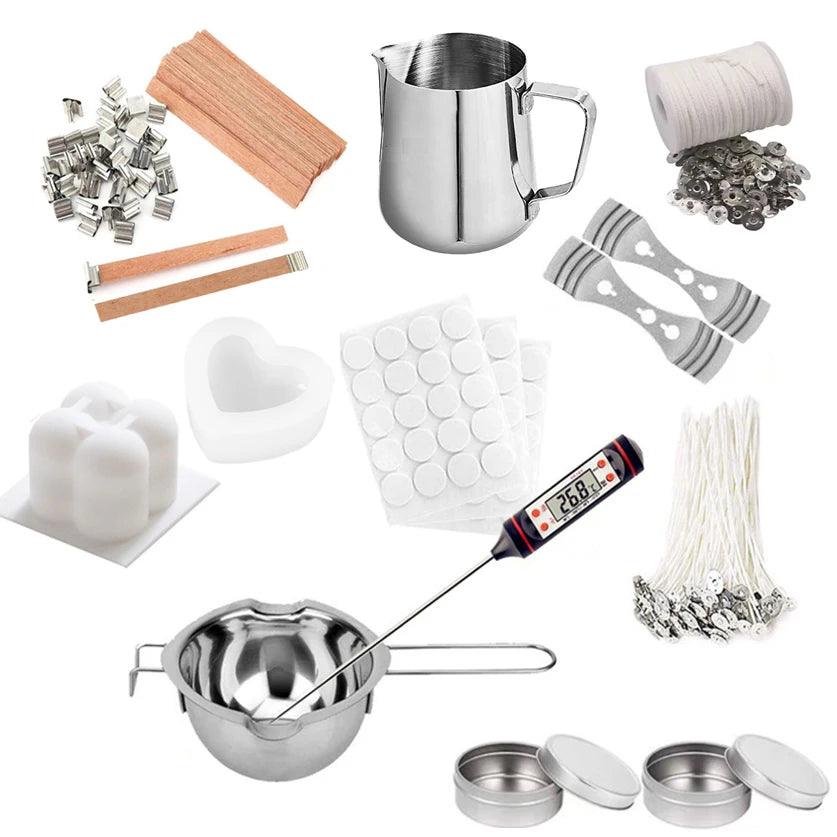 Candle Making Supplies Kit DIY Handmade Scented Candle Making Tool Wax Melting Material Kit Aromatherapy Candle Jars Mould - Winord