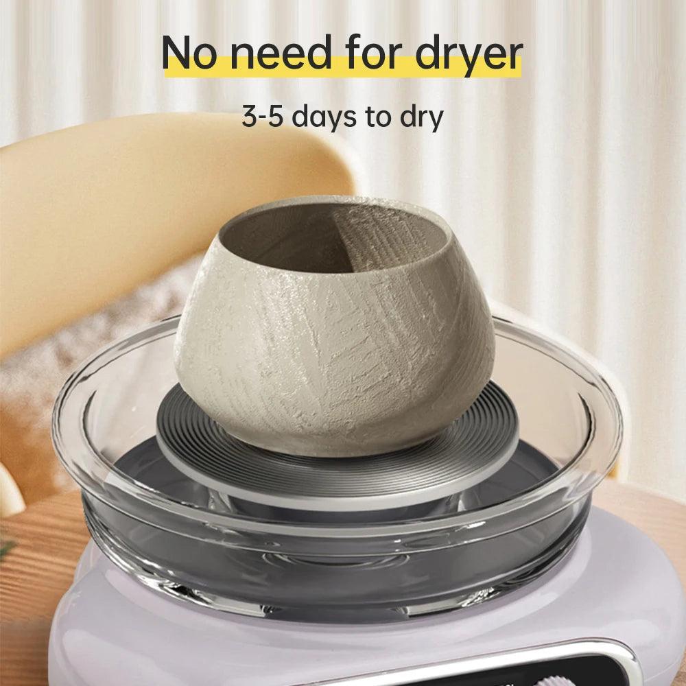Mini Pottery Wheel Kit Pottery Clay Art 4.7" Turntable Electric Pottery Wheel Detachable Cleaning for Home DIY Ceramic Work