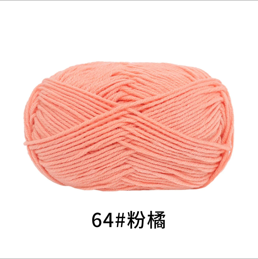 4ply Milk Cotton Knitting Yarn Set for Crochet Crafts and DIY Projects