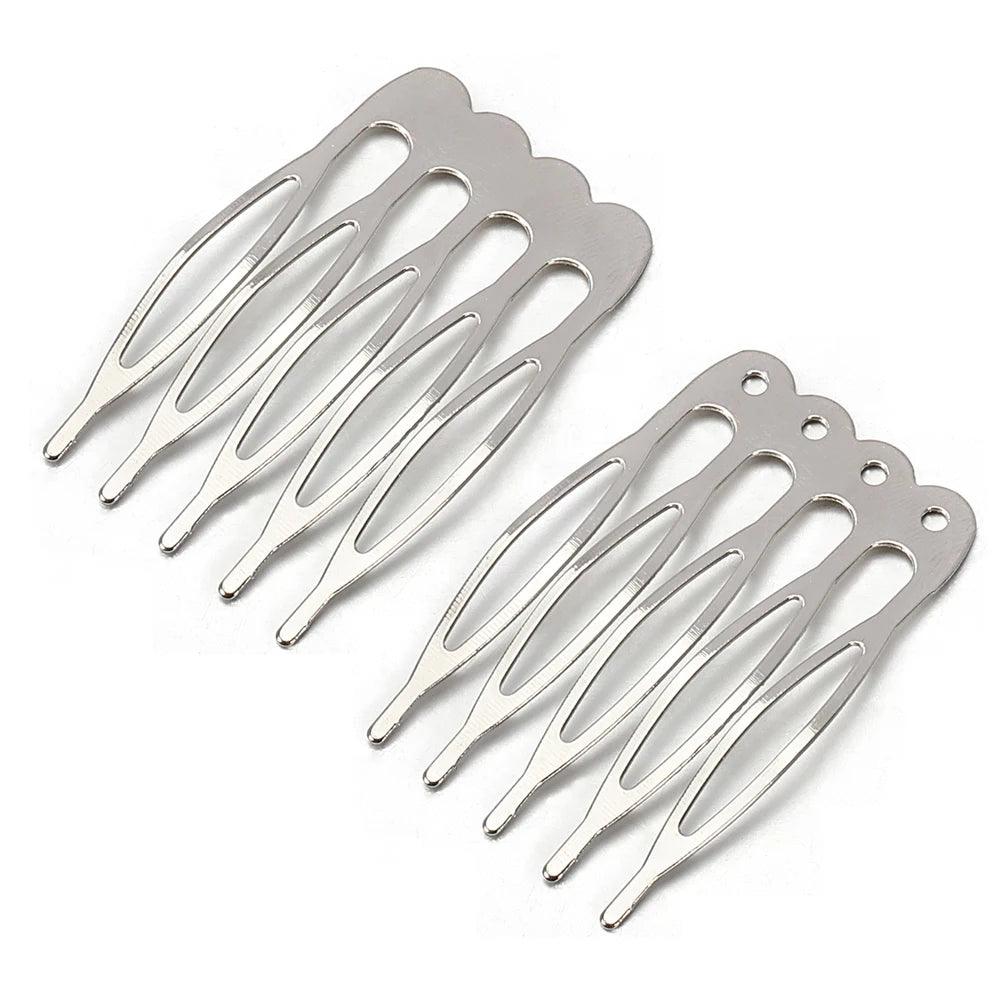 10pcs Metal Hair Comb for Jewelry Making Hair DIY