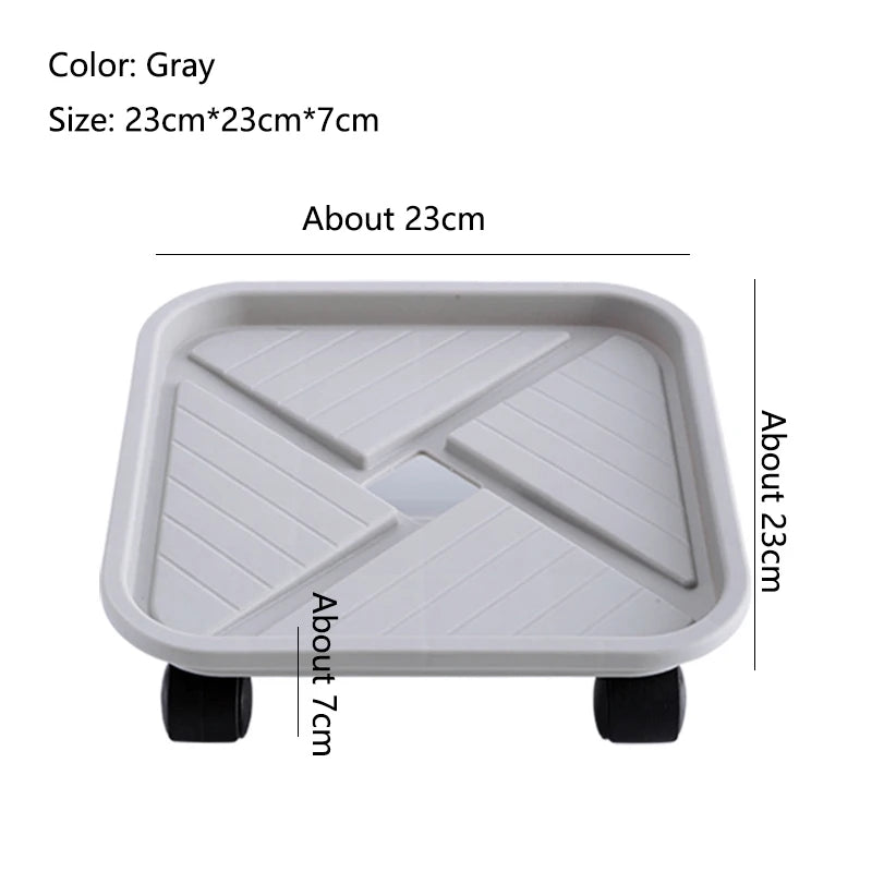 Rotating Movable Pot Trays With Wheels Heavy Duty Rolled Plant Rack Square Indoor Support for Storage Balcony Gardening Supplies