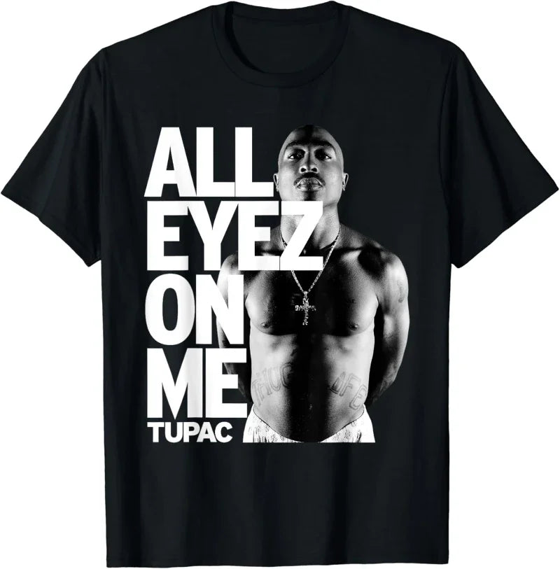 Tupac Rapper Graphic T Shirt Unisex Hip Hop Fashion Big Size Casual Short Sleeve Streetwear Classic Tee
