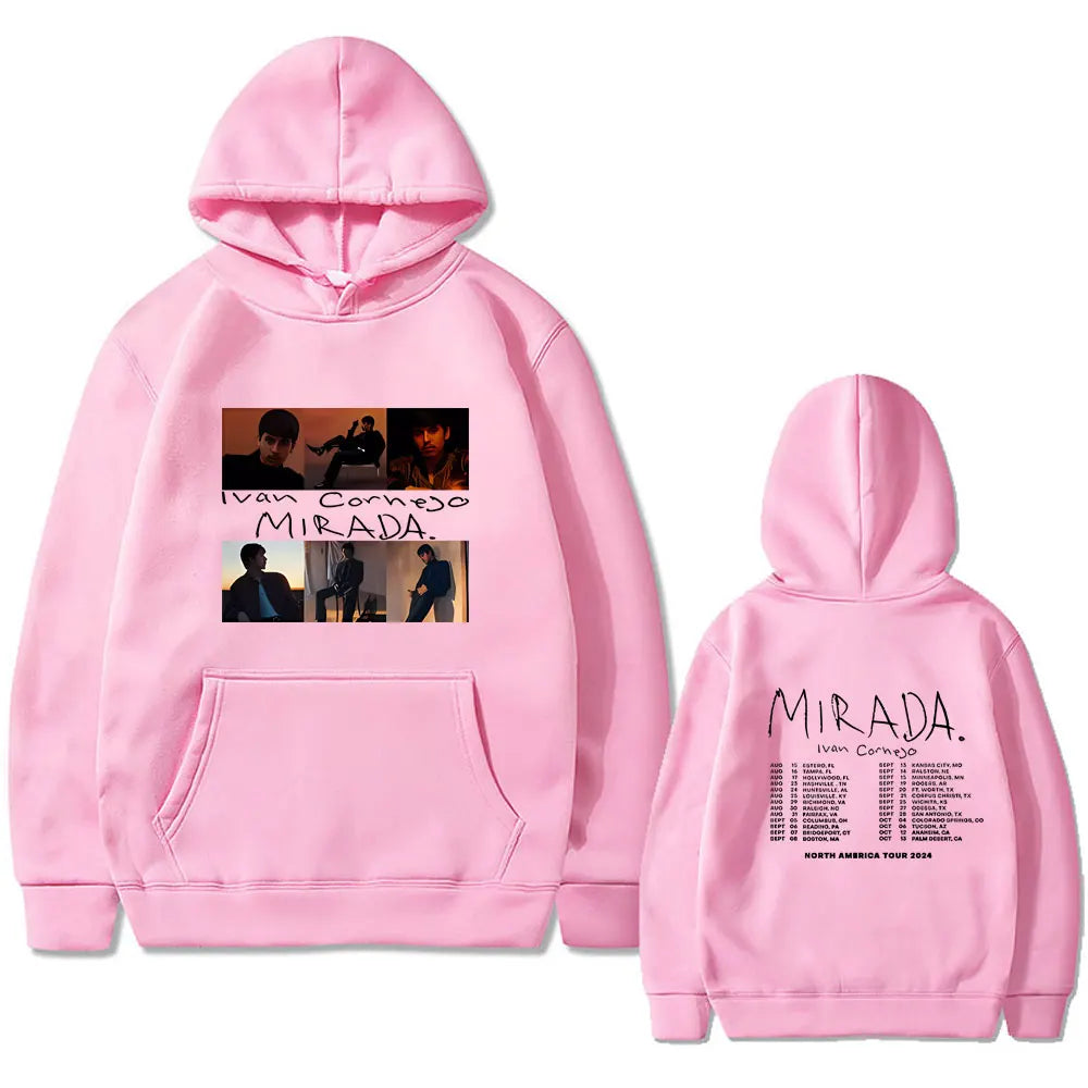 Ivan Cornejo Mirada Music Album 2024 Tour Hoodie Men Women Fleece Cotton Oversized Tracksuit Unsiex Fashion Pop Music Hoodies