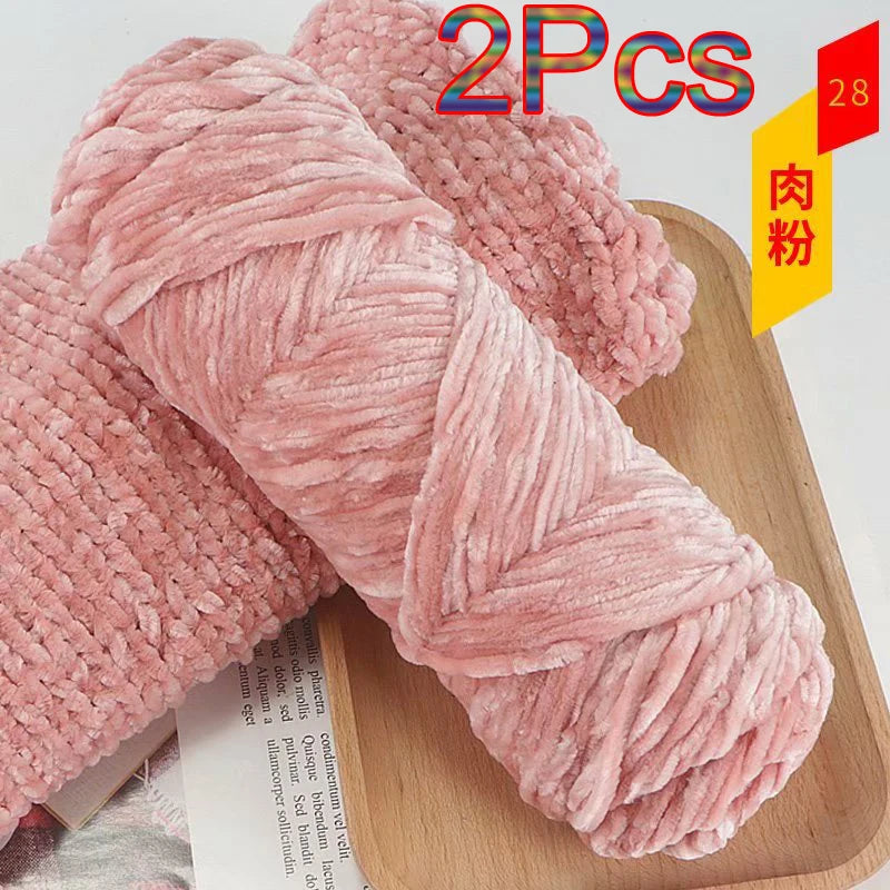 Chenille Velvet Yarn 100 Percent Polyester Amigurumi