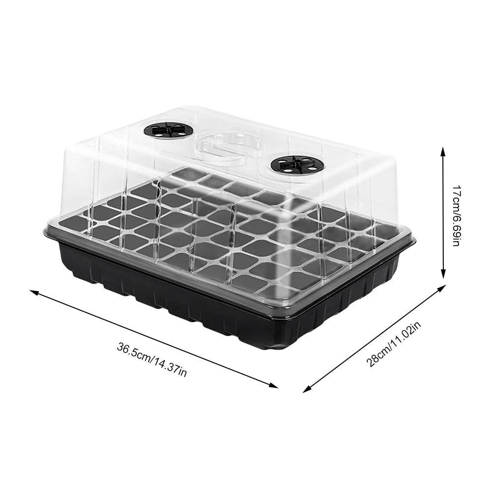 Mini Greenhouse 12/24/48 Compartments Indoor Greenhouse Propagation Greenhouse Nursery Box With Air Vent  for Hydroponics Growin