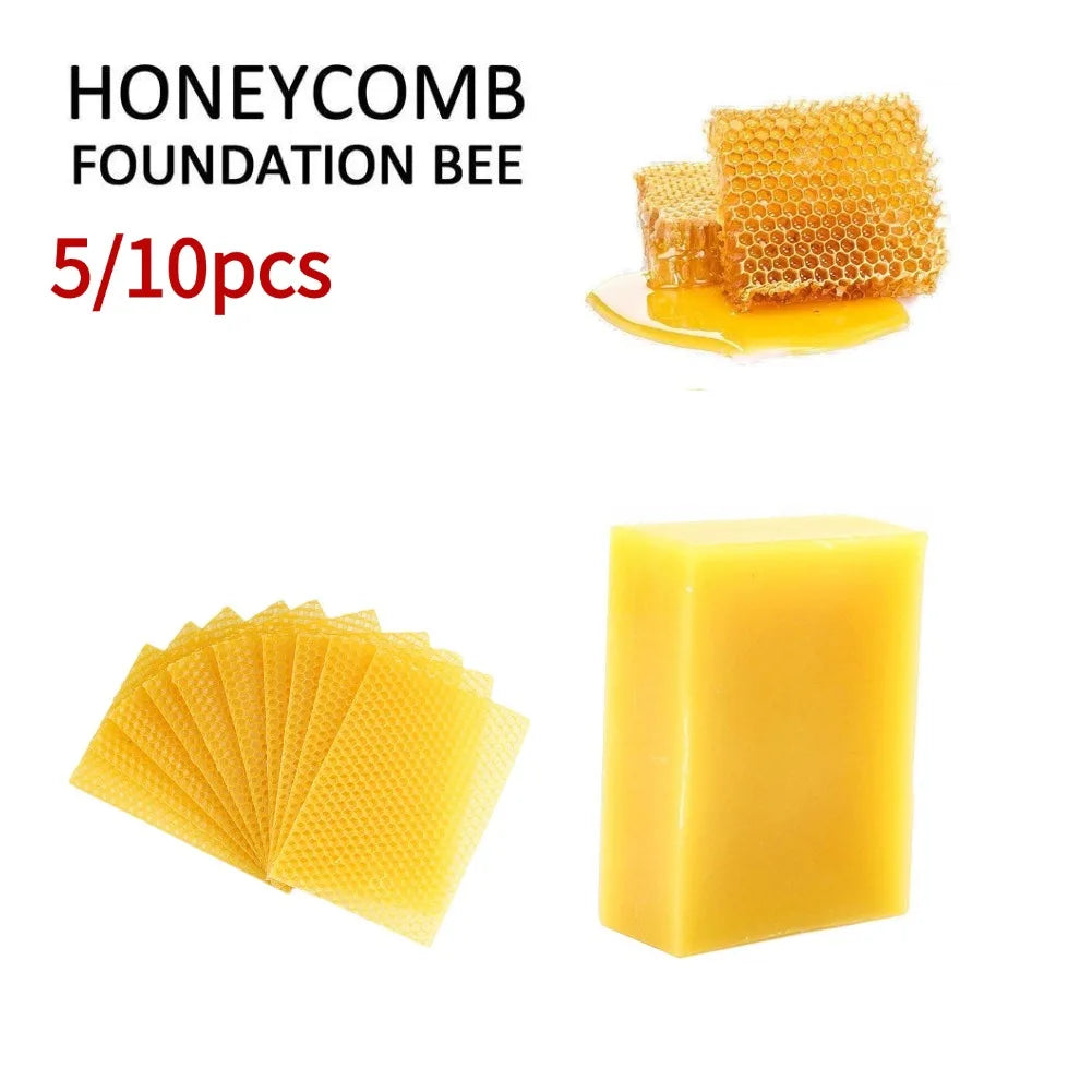 Yellow Honeycomb Foundation Bee Hive Wax Frames Base Sheets Frames Honey Beeswax Sheets Frames Beekeeping Equipment