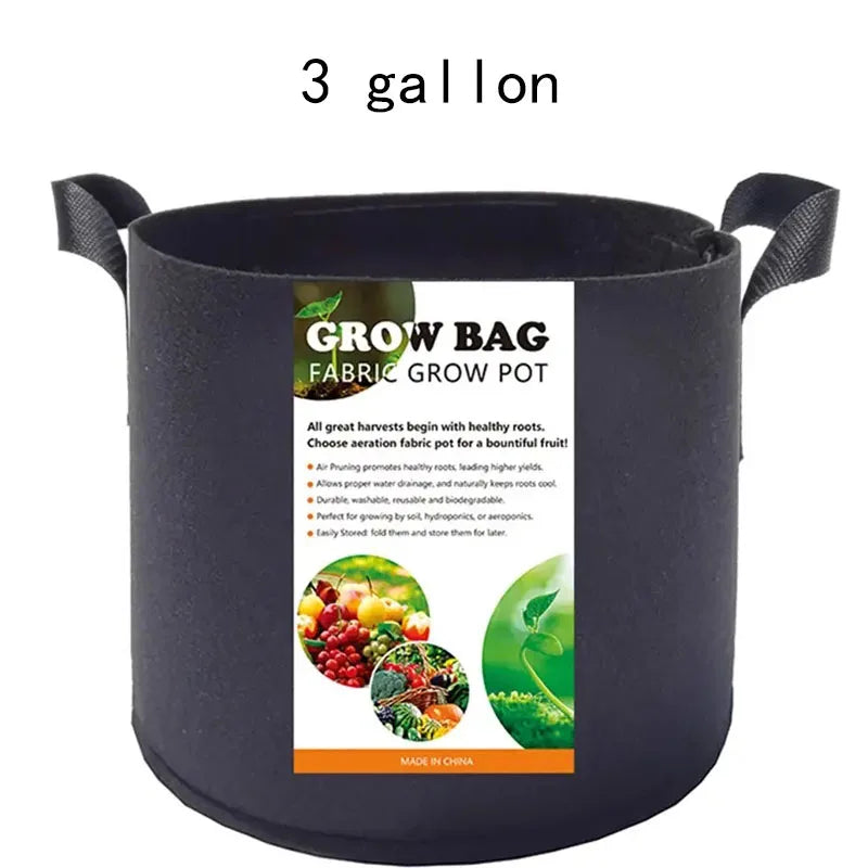 Felt Planting Bag with Handle, Thickened, Non-woven, Vegetable, Flower, Plant, Mushroom, Planting Fabric, Flowerpot with Handle