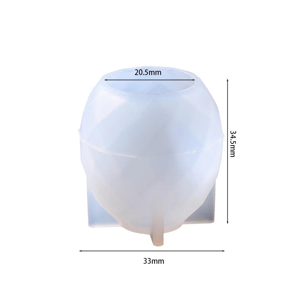 Drawer Handle Silicone Mold Diamond Dresser Crystal Pull Knobs Epoxy Resin Mold for Dresser Drawer Kitchen Bathroom Cabinet