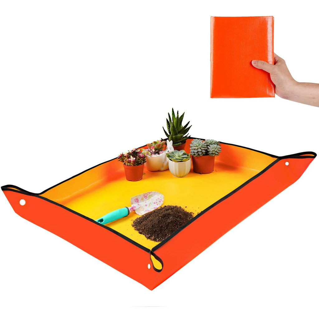 Plant Gardening Tray Mat PE Repotting Thickened Foldable Waterproof Plants Portable Potting Soil Anti-dirty Transplanting Tarp