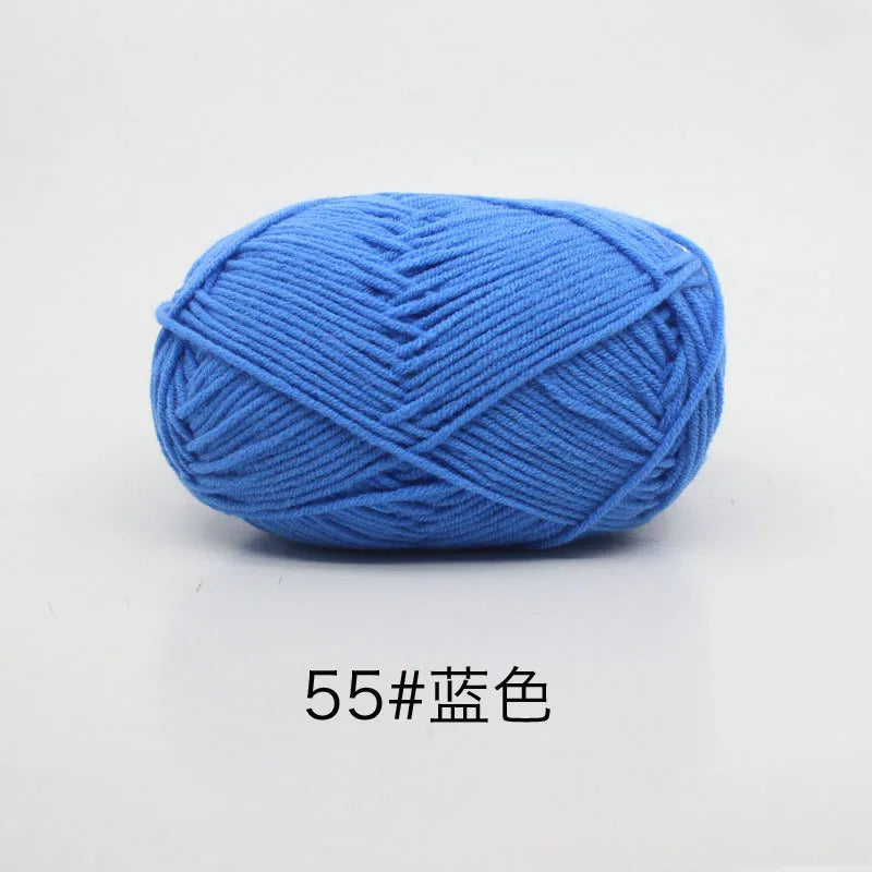 4ply Milk Cotton Knitting Yarn Set for Crochet Crafts and DIY Projects