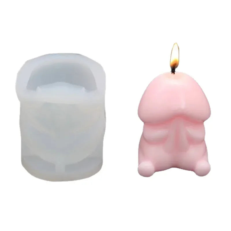 3D Simulation of Genitalia Silicone Candle Mold DIY Handmade Soap Making Craft Candle Plaster Resin Molds Home Decoration Gift