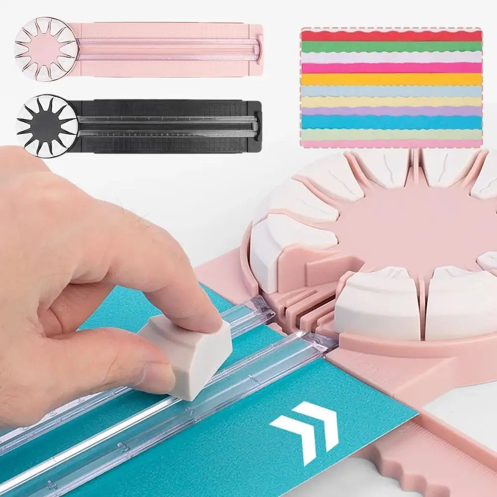 12in1 Rotary Paper Trimmer,Multi-Functional Cutting Tool With 12 Cutting Heads,Portable Paper Cutter,Scrapbooking Tool