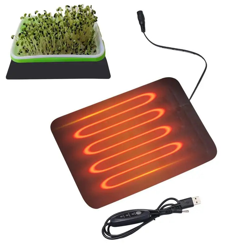 Seedling Heat Mat Indoor Plants Germination Waterproof Heating Pad Propagation Starter Mat 8.5W 45-50 Dgree Adjustable Temp