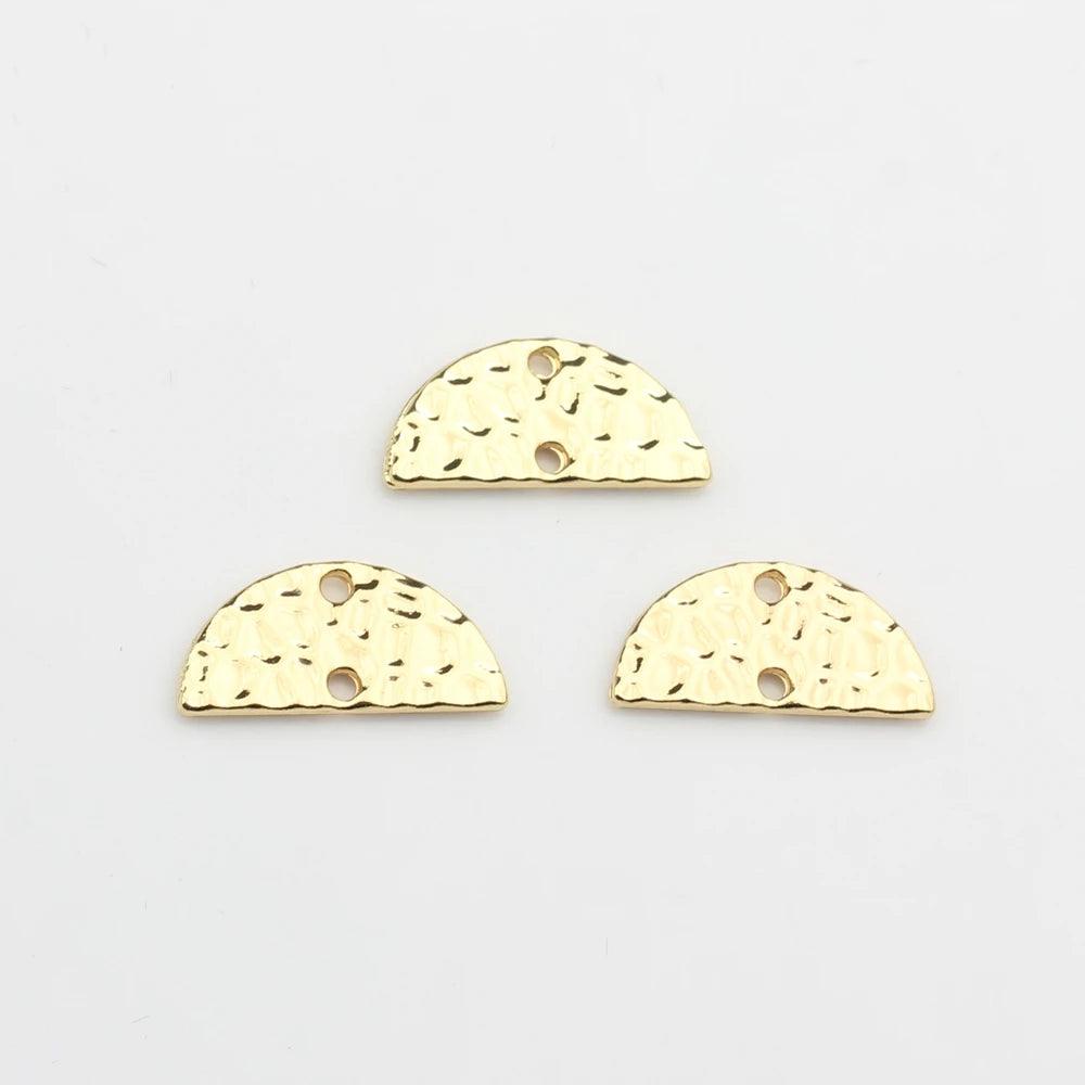 Zinc Alloy   Black Retro Half Round Fan-shaped Connectors Charms 20pcs For DIY Necklace Earrings Making Accessories