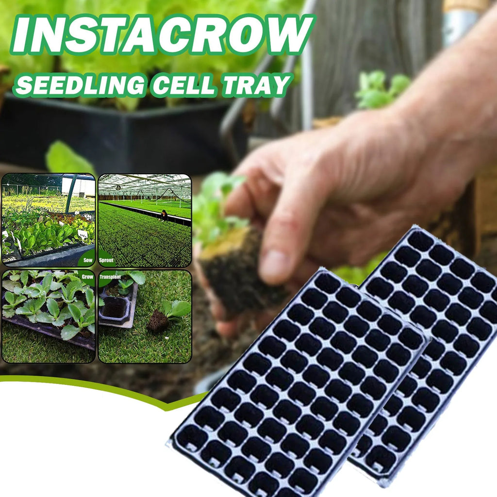 Seedling Tray Beginner's Tray Planting Container (10pc) 50 Cells Seedling Trays-   Plastic Gardening Germination Trays