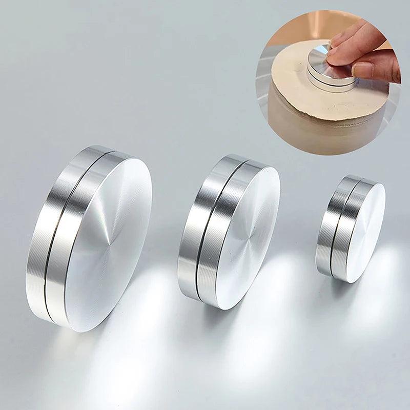 1pc Ceramic Clay Pottery Throwing Trimming Spinner Tool Trim Stabilizer 30mm-50mm Mini Pottery Wheel Metal Bearing Rotary Disc