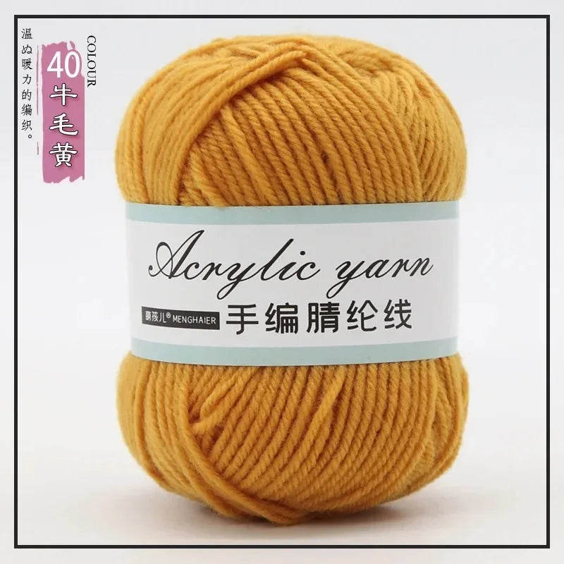 Four Strands Acrylic Knitting Yarn For DIY Handwoven Starter