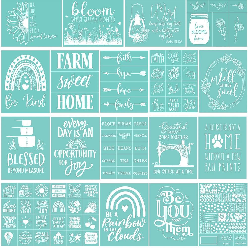 Rainbow Home Printed Self-Adhesive Silk Screen Printing Stencil Mesh Transfers 8.5x11" For Clothes Bag Diy Handmade Craft 2023