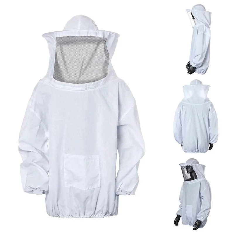 Protective Beekeeping Jacket Veil Smock Equipment Beekeeping Hat Sleeve Beekeeper Suit Apiculture Bee Dress