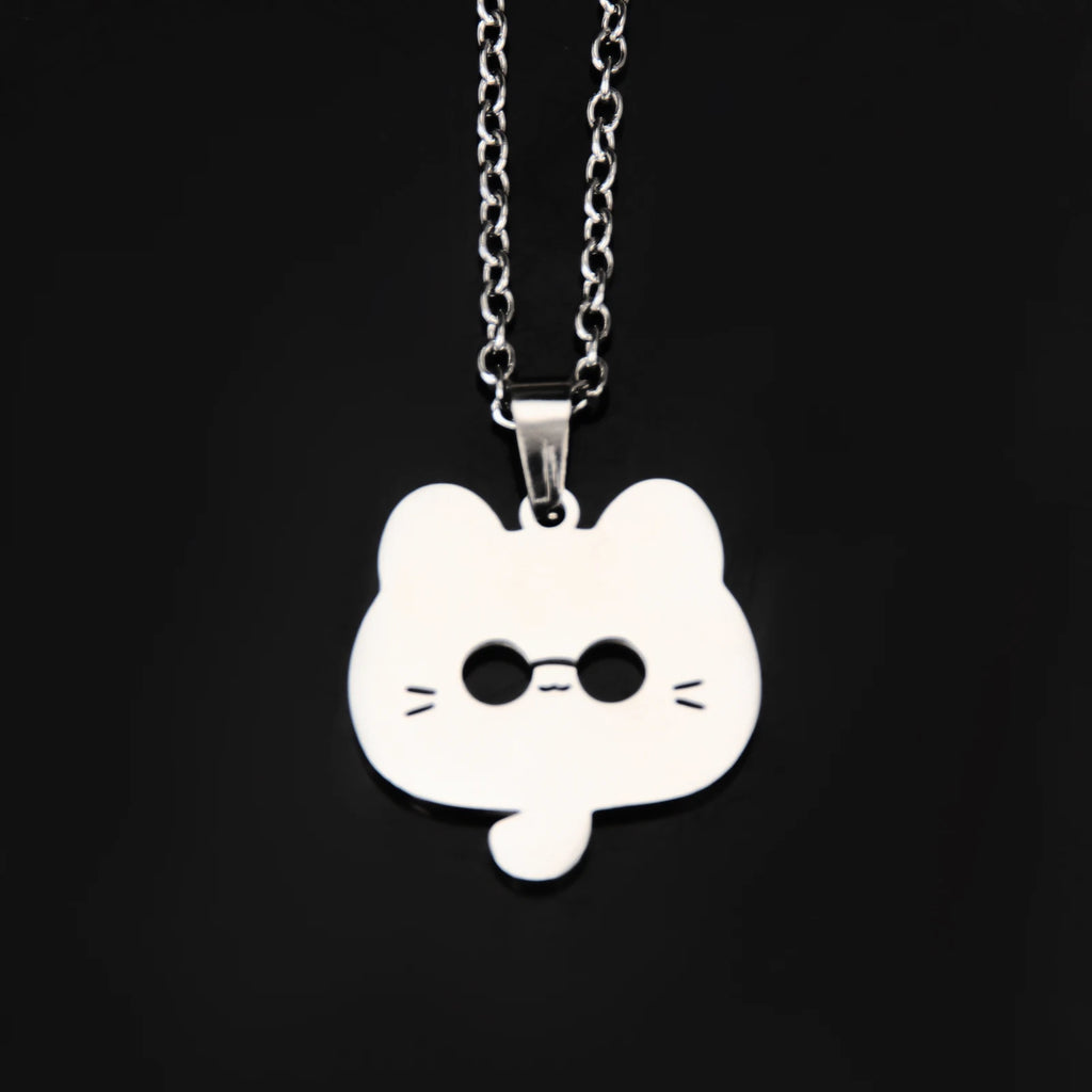 Anime Jujutsu Kaisen Necklace Gojo Satoru Cute Cat High School Emblem Logo Pendant Necklaces for Women Men Jewelry Accessories