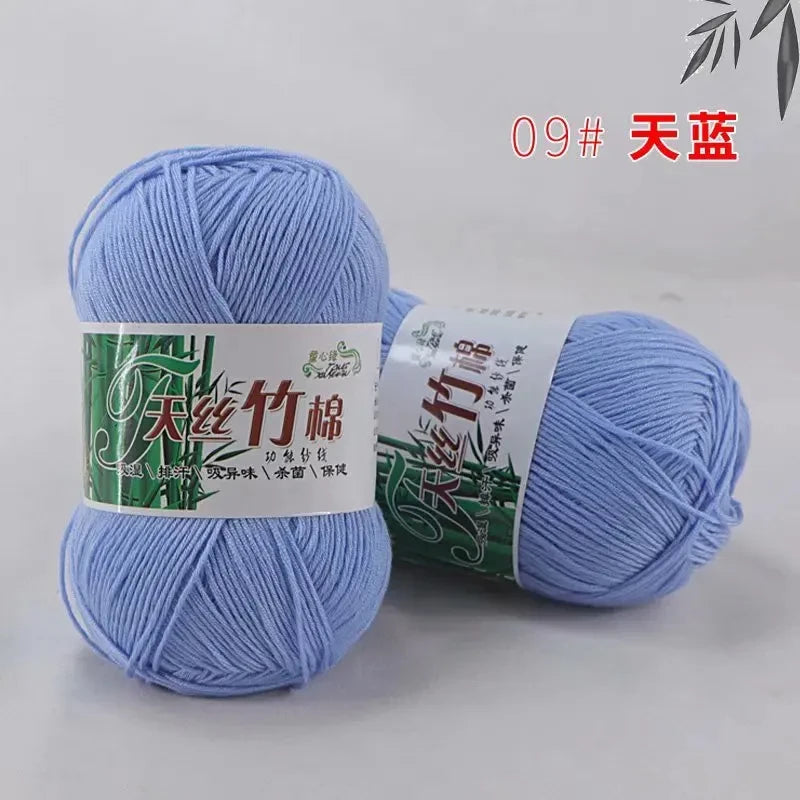 Bamboo Charcoal Cotton Yarn For Weaving 50g Ball DIY
