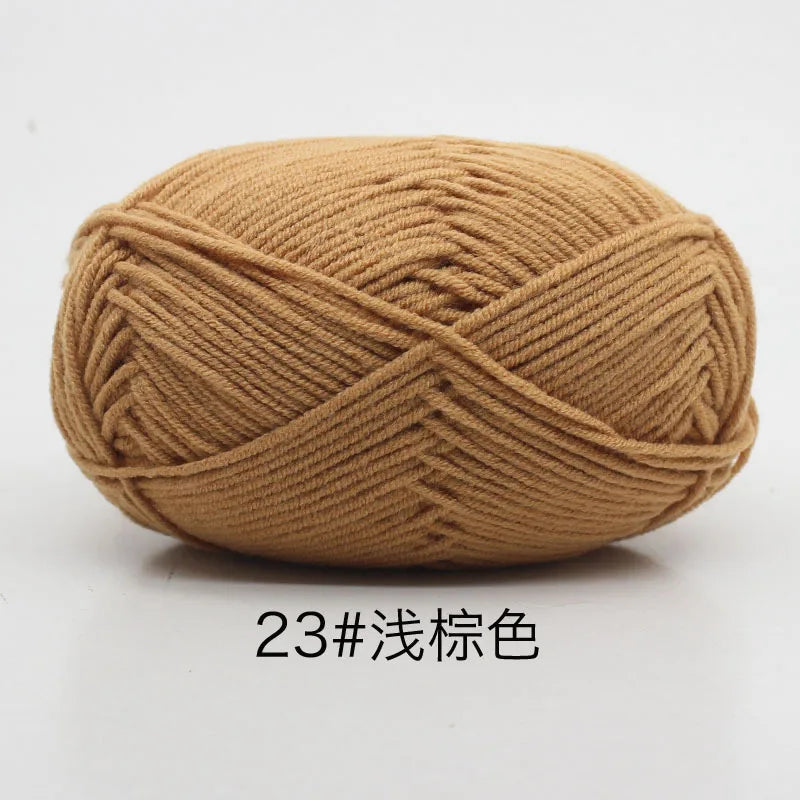 4ply Milk Cotton Knitting Yarn Set for Crochet Crafts and DIY Projects