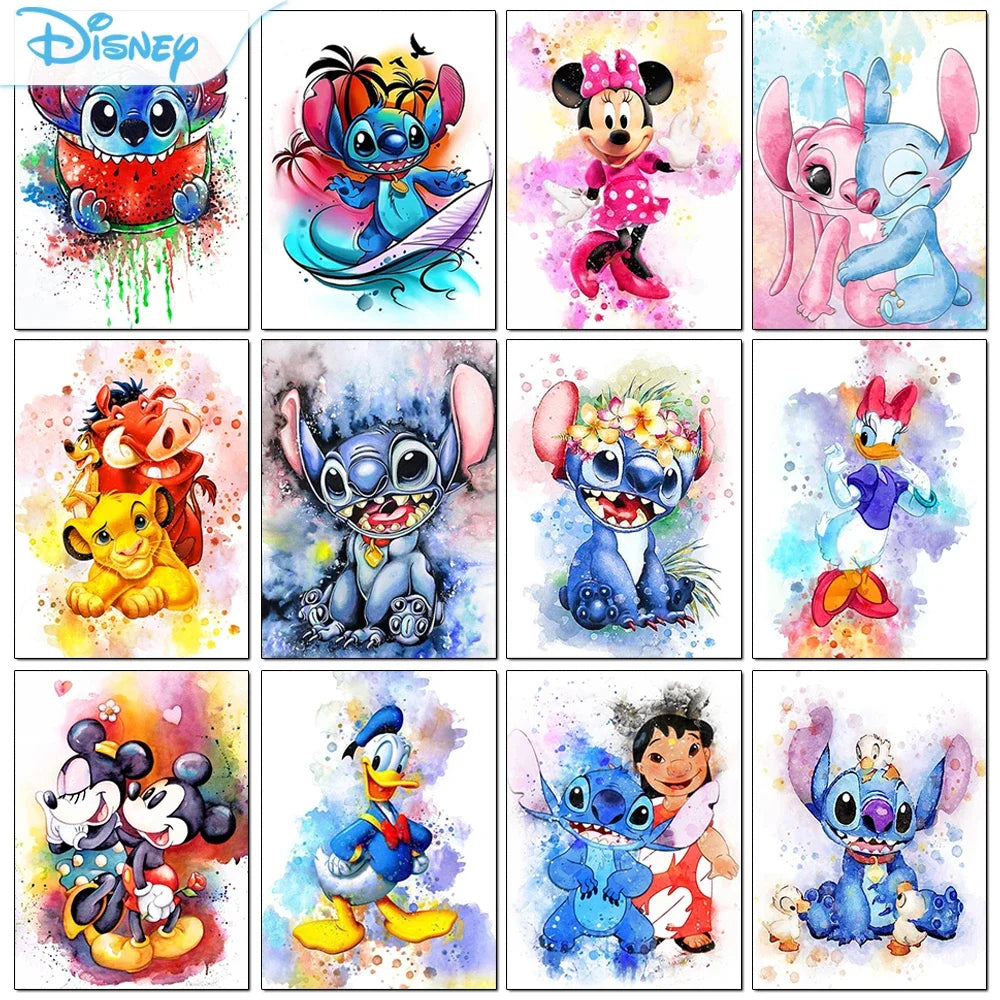 Disney Diamond Painting Kit Stitch Mickey DIY Mosaic Cartoon Picture Crafts Art Hobby Diamond Embroidery Cross Stitch Home Decor