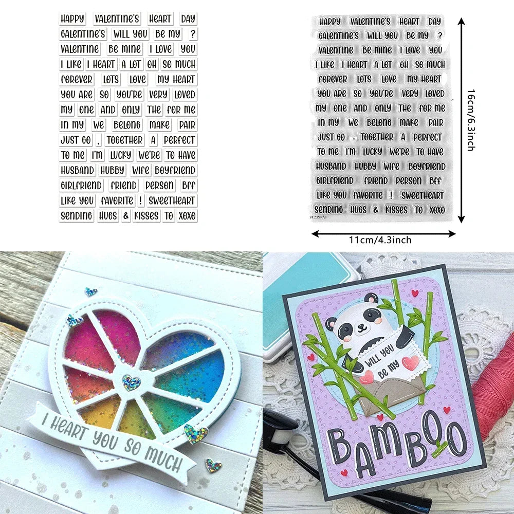 I Heart Pandas Bamboo Forest Metal Cutting Dies Embossing Diecut for DIY Card Making Scrapbooking Crafting Supplies