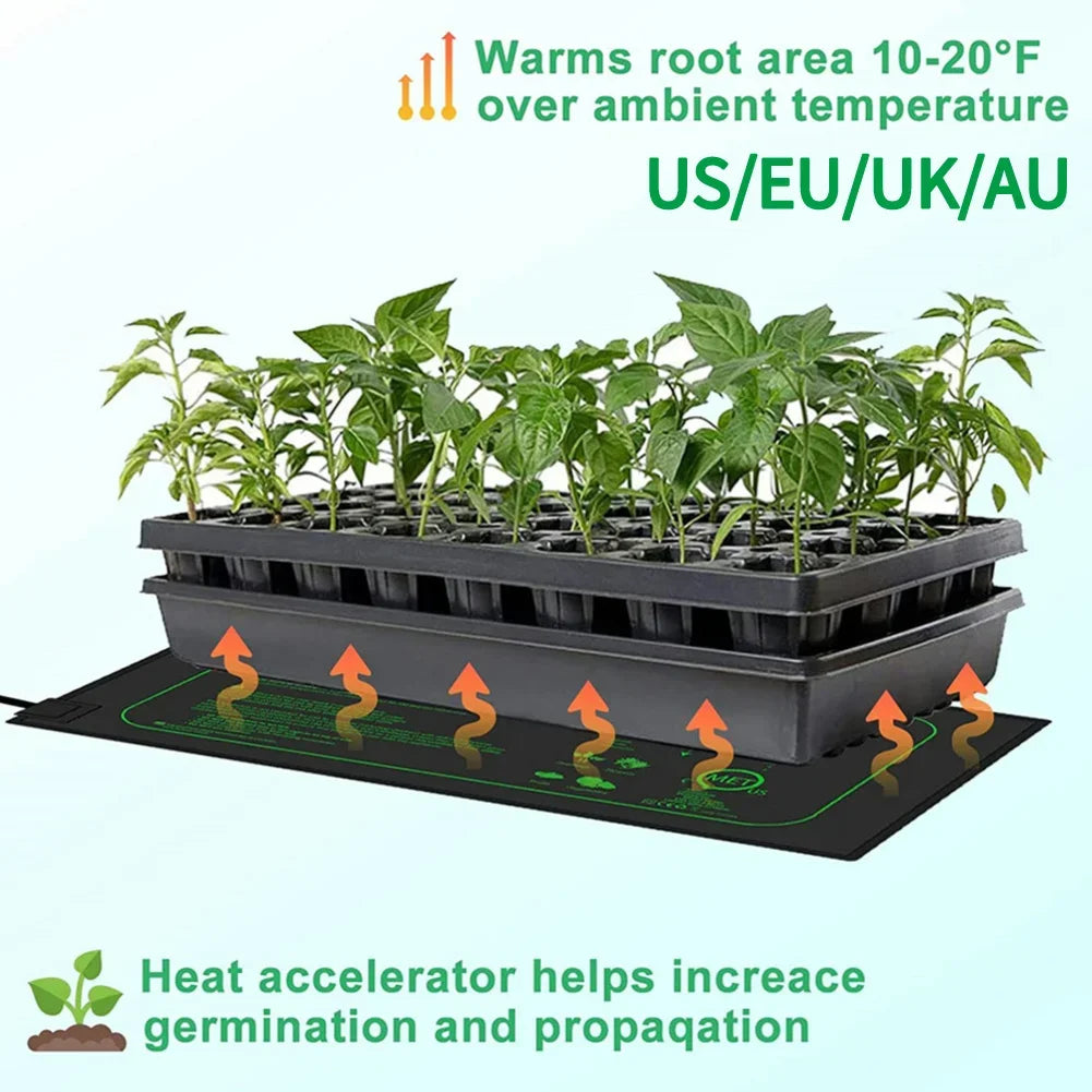 Seedling Heat Mat Waterproof Seedling Warming Mat Germination Heating Pad for Indoor Plants Germination for Gardening Greenhouse